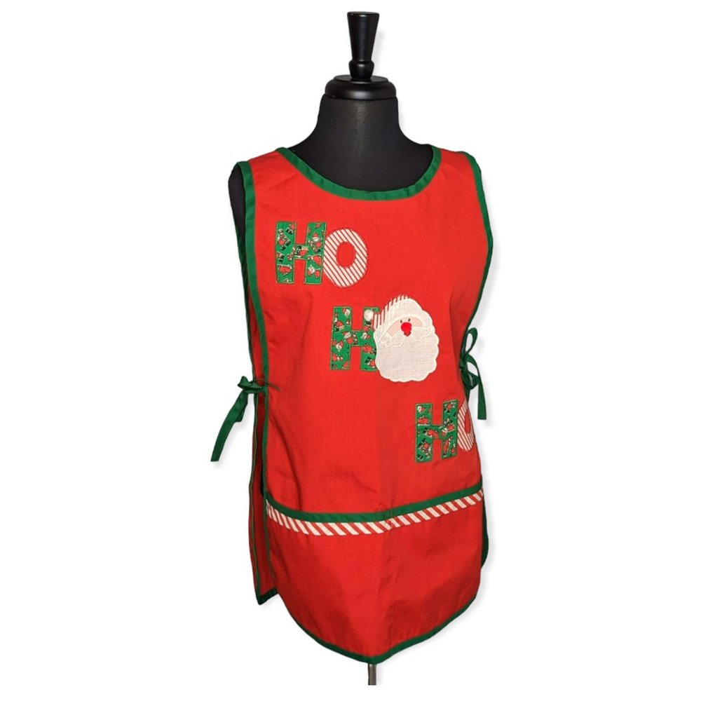 Christmas Smock with Side Ties and 2 Large Front Pockets